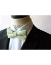 Lime green Flannel Wool Bow tie for Wedding Groom or Dapper men