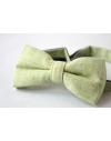 Lime green Flannel Wool Bow tie for Wedding Groom or Dapper men