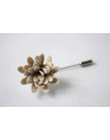 Daisy flower Lapel Pin for Men, wedding boutonniere, Ivory Alcantara®, men flower lapel pin for Dapper Men, Groom & Groomsmen