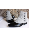 Luxury Men's Spats Light Grey 100% wool flannel for elegant men loving the vintage style