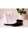 Luxury Men's Spats Pure White100% Linen gaiters for elegant men dandy loving the vintage style