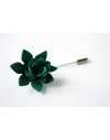 Fleur à la boutonnière, Fleur succulente Alcantara® Vert émeraude