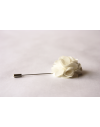 White satin flower - lapel pin for dapper men