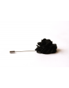 Black satin flower - lapel pin for dapper men