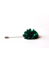 Emerald Green satin flower - lapel pin for dapper men