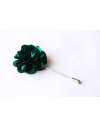 Emerald Green satin flower - lapel pin for dapper men
