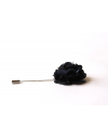 Dark blue satin flower - lapel pin for dapper men