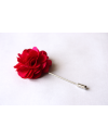 Hot pink satin flower - lapel pin for dapper men