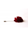 Crimson satin flower - lapel pin for dapper men